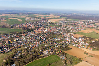 Aerial photograpy of Niedermodern in the state Bas-Rhin, France