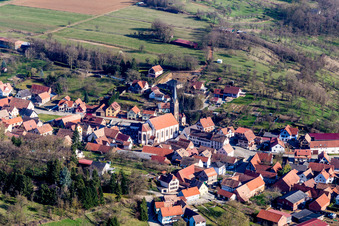 Church building in the village of in Ettendorf in Grand Est, France