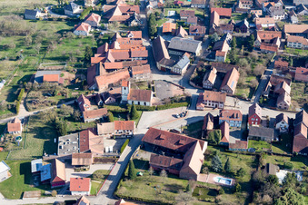 Ettendorf in the state Bas-Rhin, France from the plane