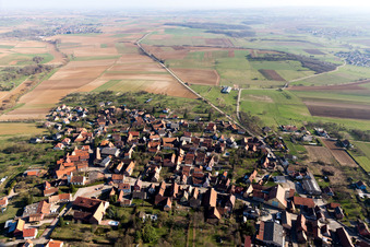 Drone recording of Ettendorf in the state Bas-Rhin, France