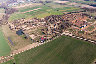 Aerial photograpy of Steinbourg in the state Bas-Rhin, France