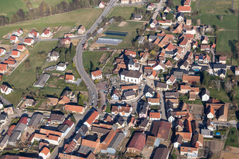 Aerial view of Lupstein in the state Bas-Rhin, France