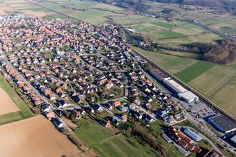 Hochfelden in the state Bas-Rhin, France seen from above