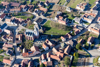 Schwindratzheim in the state Bas-Rhin, France out of the air