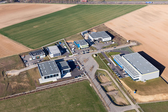 Bird's eye view of Mommenheim in the state Bas-Rhin, France
