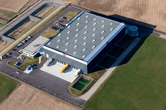 Drone recording of Mommenheim in the state Bas-Rhin, France