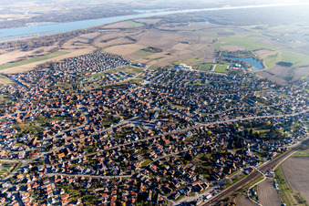 Drone recording of Gambsheim in the state Bas-Rhin, France