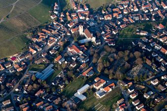 Aerial view of District Neuweier in Baden-Baden in the state Baden-Wuerttemberg, Germany