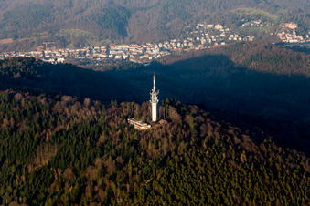 Transmission mast on the Fremersberg in Baden-Baden in the state Baden-Wuerttemberg, Germany