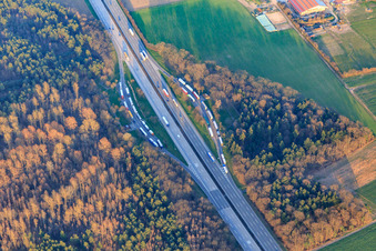 Schleifweg motorway rest area on the A5 in Bietigheim in the state Baden-Wuerttemberg, Germany