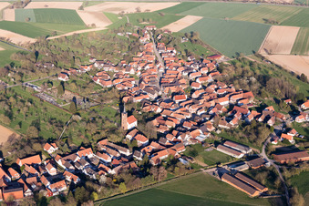 Aerial photograpy of Hunspach in the state Bas-Rhin, France