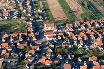 Church building in the village of in Aschbach in Grand Est, France