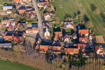 Aerial photograpy of Crœttwiller in the state Bas-Rhin, France