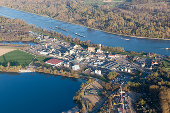 Bird's eye view of Lauterbourg in the state Bas-Rhin, France
