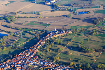 Luitpoldstraße / Hinterstädel from the northwest in Jockgrim in the state Rhineland-Palatinate, Germany