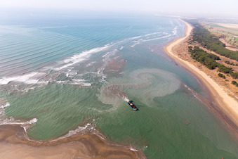 Aerial view of Bibione Pineda in the state Veneto, Italy