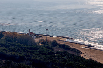 Aerial view of Lignano Riviera in the state Friuli Venezia Giulia, Italy
