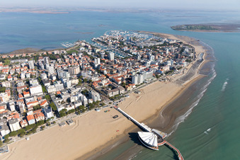 Aerial view of Lignano Sabbiadoro in the state Udine, Italy
