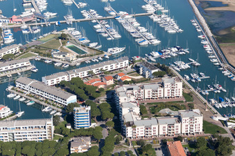Lignano Sabbiadoro in the state Udine, Italy out of the air