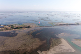Drone recording of Caserma di Canal Muro in the state Friuli Venezia Giulia, Italy