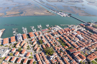 Grado in the state Gorizia, Italy from the plane