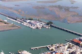 Bird's eye view of Grado in the state Gorizia, Italy