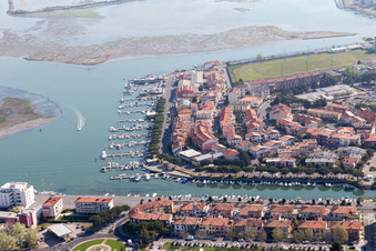 Grado in the state Gorizia, Italy viewn from the air