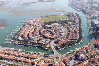 Drone image of Grado in the state Gorizia, Italy