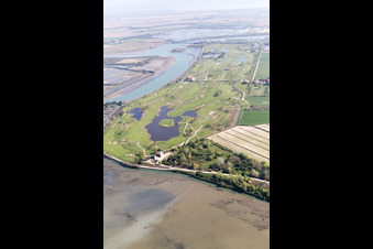 Aerial view of Grado-Pineta in the state Friuli Venezia Giulia, Italy