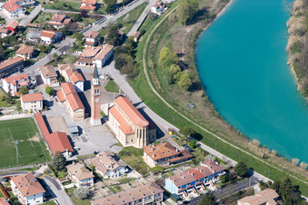 Aerial photograpy of Cesarolo in the state Veneto, Italy