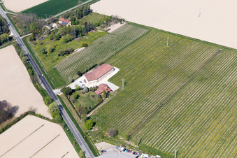 Aerial view of Cavarzerani in the state Veneto, Italy