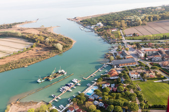 Aerial view of Cortellazzo in the state Veneto, Italy