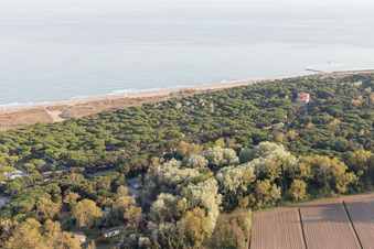 Aerial photograpy of Cortellazzo in the state Veneto, Italy