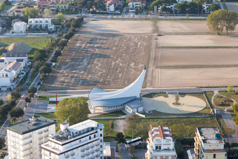 Aerial view of Jesolo in the state Metropolitanstadt Venedig, Italy