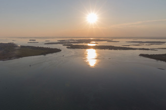 Punta Sabbioni in the state Veneto, Italy seen from above
