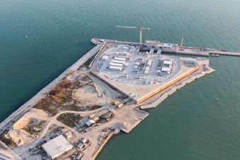 Punta Sabbioni in the state Veneto, Italy viewn from the air