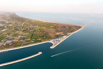 Punta Sabbioni in the state Veneto, Italy from a drone