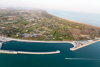 Punta Sabbioni in the state Veneto, Italy seen from a drone