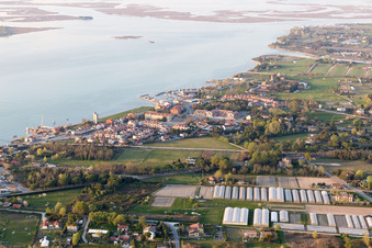 Punta Sabbioni in the state Veneto, Italy seen from above