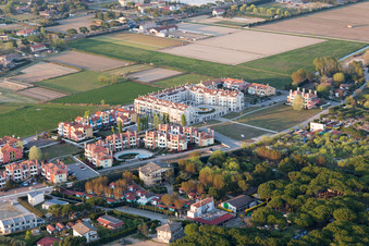 Oblique view of Cavallino-Treporti in the state Veneto, Italy