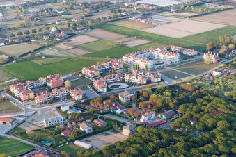 Cavallino-Treporti in the state Veneto, Italy from above