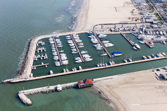 Milano Marittima in the state Emilia Romagna, Italy from above