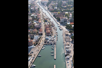 Milano Marittima in the state Emilia Romagna, Italy seen from above