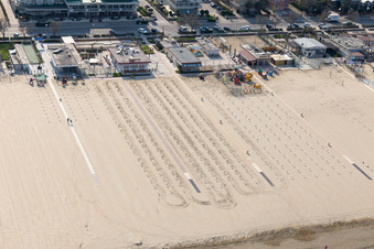 Aerial view of Pinarella in the state Emilia Romagna, Italy