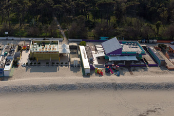 Aerial view of Zadina Pineta in the state Emilia Romagna, Italy