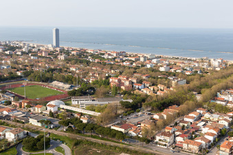 Oblique view of Case Lontani in the state Emilia Romagna, Italy