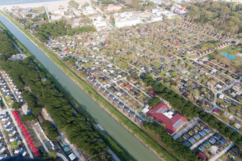 Zadina Pineta in the state Emilia Romagna, Italy out of the air