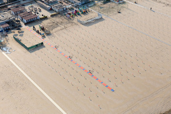 Pinarella in the state Emilia Romagna, Italy from above