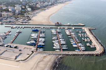 Aerial view of Cervia in the state Ravenna, Italy