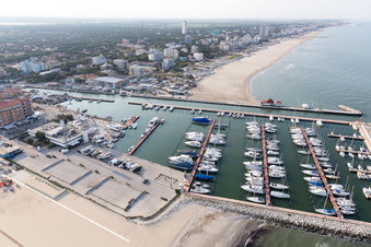 Aerial photograpy of Cervia in the state Ravenna, Italy